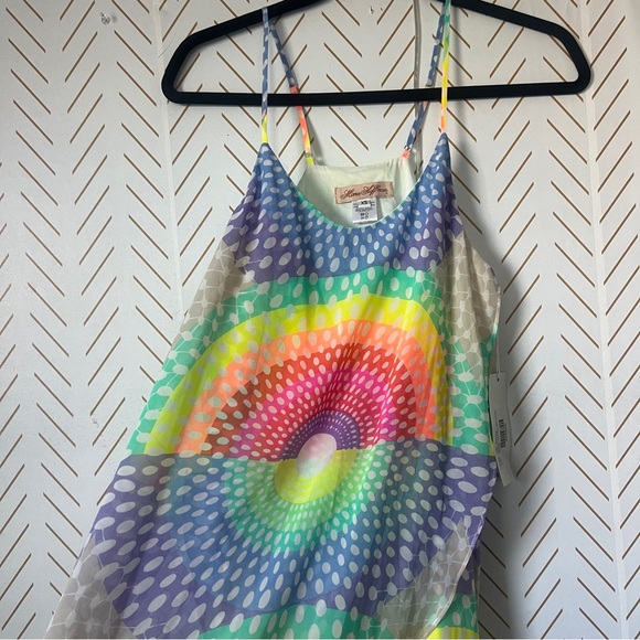 NWT Mara Hoffman faux wrap rainbow midi dress size XS $489 Electrolight Stone - Picture 6 of 7